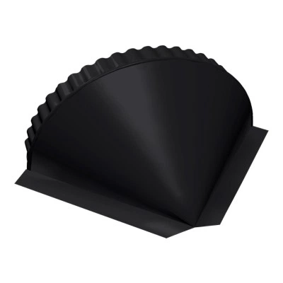 Малая конусная заглушка конька Grand Line 0,5 PurPro матовый RAL 9005 черный — 379492 Малая конусная заглушка конька Grand Line 0,5 PurPro матовый RAL 9005 черный — 379492