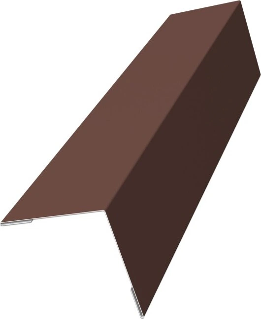 Угол внешний HAUBERK 0,45 ПЭ с пленкой RAL 8017 шоколад (1,25)