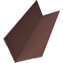 Угол Grand Line внутренний HAUBERK 0,45 ПЭ с пленкой RAL 8017 шоколад (1,25)