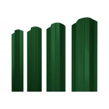 Штакетник М-образный B фигурный Grand Line 0,45 ПЭ RAL 6002 лиственно-зеленый