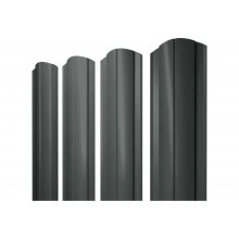 Штакетник Круглый фигурный Grand Line 0,45 ПЭ RAL 7005 мышино-серый