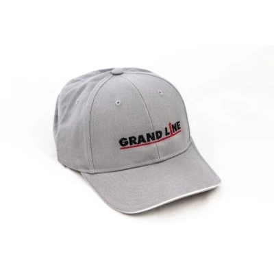 Кепка Grand Line серая с вышивкой — 397458