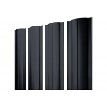 Штакетник Круглый с прямым резом Grand Line 0,5 GreenCoat Pural БТ матовый RR 23 темно-серый (RAL 7024 мокрый асфальт)