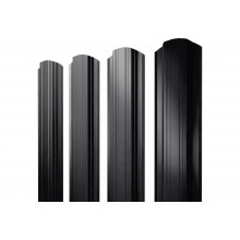 Штакетник Прямоугольный фигурный Grand Line 0,5 Rooftop Бархат RAL 9005 черный