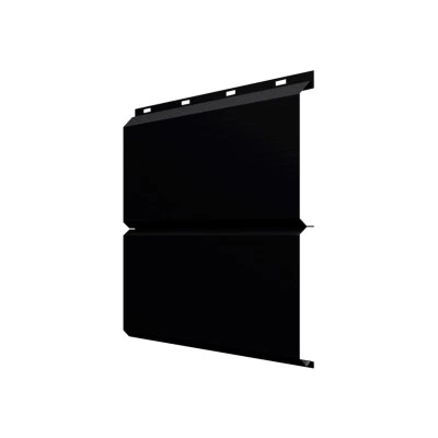 Сайдинг металлический ЭкоБрус Grand Line 0,5 Drap RAL 9005 черный — 401910