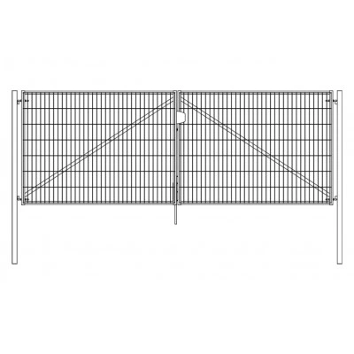 Ворота Grand Line Light без замка 1,53х4,0 RAL 6005 — 427321