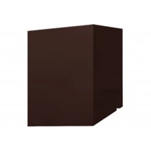 Скатный кожух для трубы Grand Line 400×400 мм, высоты 1070/760 мм, 0,5 Сатин RAL 8017 шоколад
