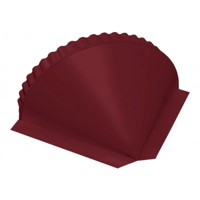Конусная заглушка конька Grand Line 0,45 Drap СТ RAL 3005 красное вино — 436651