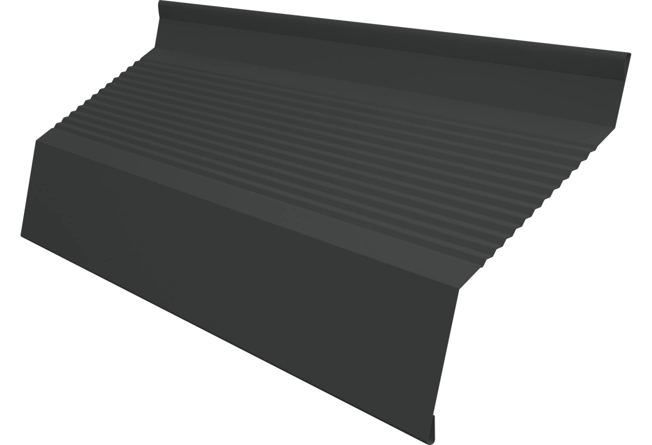 Ламель забора жалюзи Милан новый гофр Grand Line 0,45 ПЭ двухсторонний с пленкой RAL 7016 антрацитово-серый