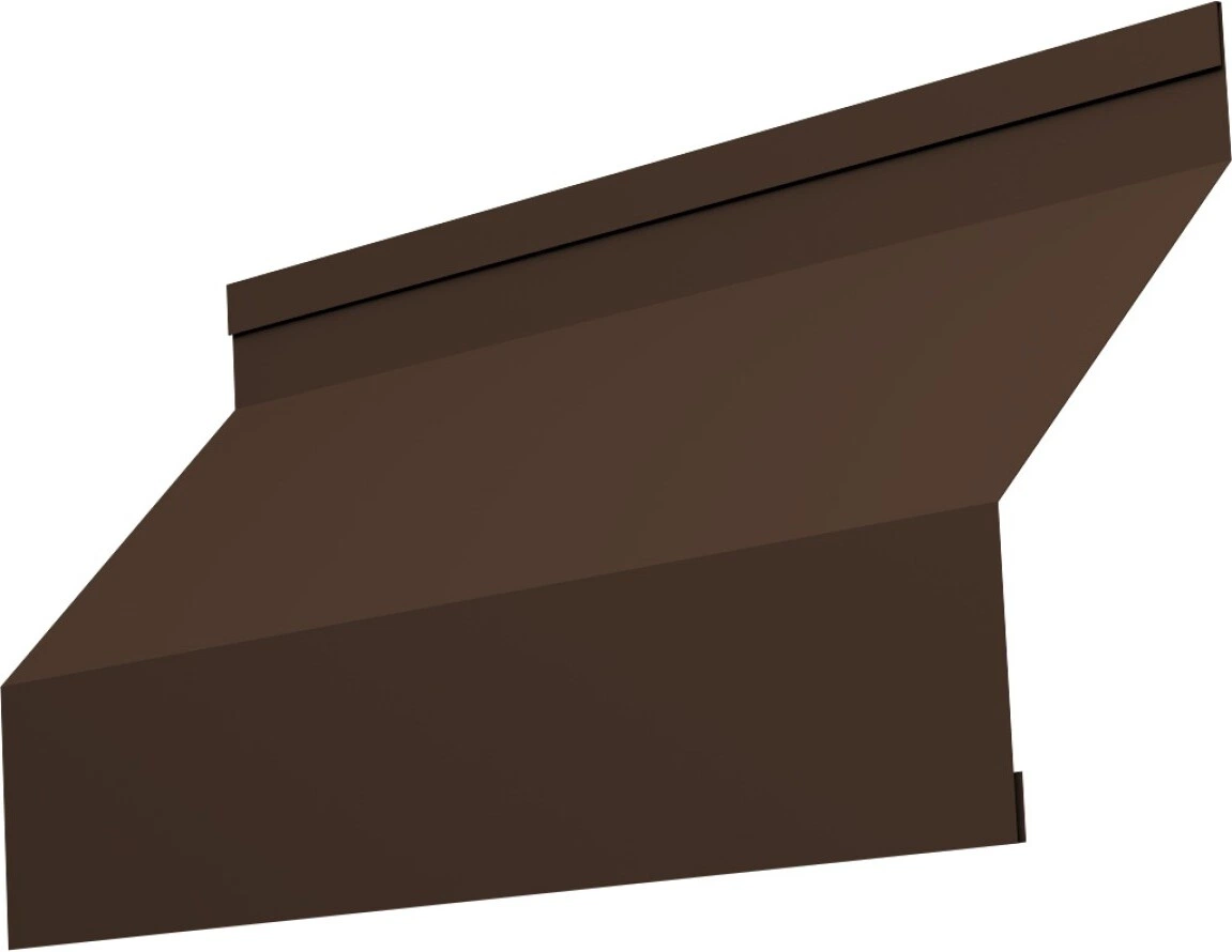 Ламель забора жалюзи Милан новый Grand Line 0,45 Drap TwinColor RAL 8017 шоколад