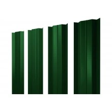 Штакетник М-образный B с прямым резом Grand Line 0,45 ПЭ RAL 6002 лиственно-зеленый