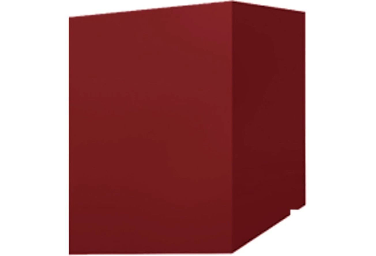 Скатный кожух для трубы Grand Line 260×780 мм, высоты 1100/1020 мм, 0,45 ПЭ RAL 3011 коричнево-красный