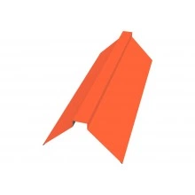Планка плоского конька 115х30х115 Grand Line 0,45 ПЭ с пленкой RAL 2004 оранжевый (3м)