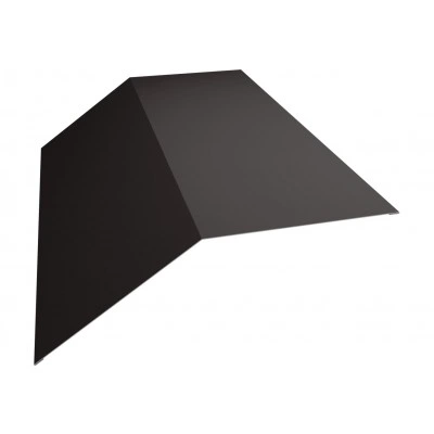 Планка плоского конька 190х190 Grand Line 0,5 Rooftop Бархат RR 32 темно-коричневый (3м) — 470717 Планка плоского конька 190х190 Grand Line 0,5 Rooftop Бархат RR 32 темно-коричневый (3м) — 470717