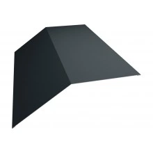 Планка плоского конька 190х190 Grand Line 0,45 Drap RAL 7016 антрацитово-серый (3м)