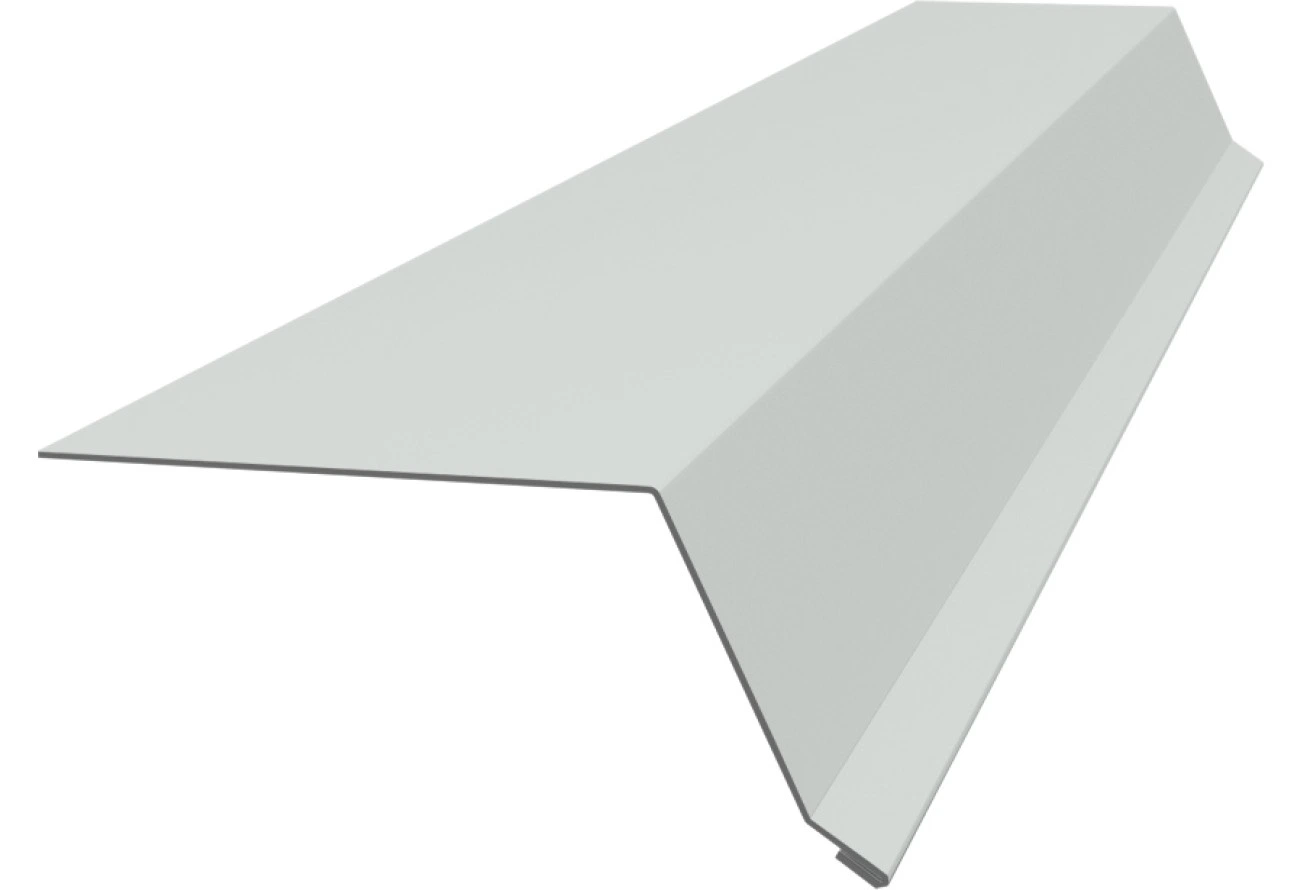 Планка капельник 100х55 Grand Line 0,4 ПЭ с пленкой RAL 9003 сигнальный белый (3м)