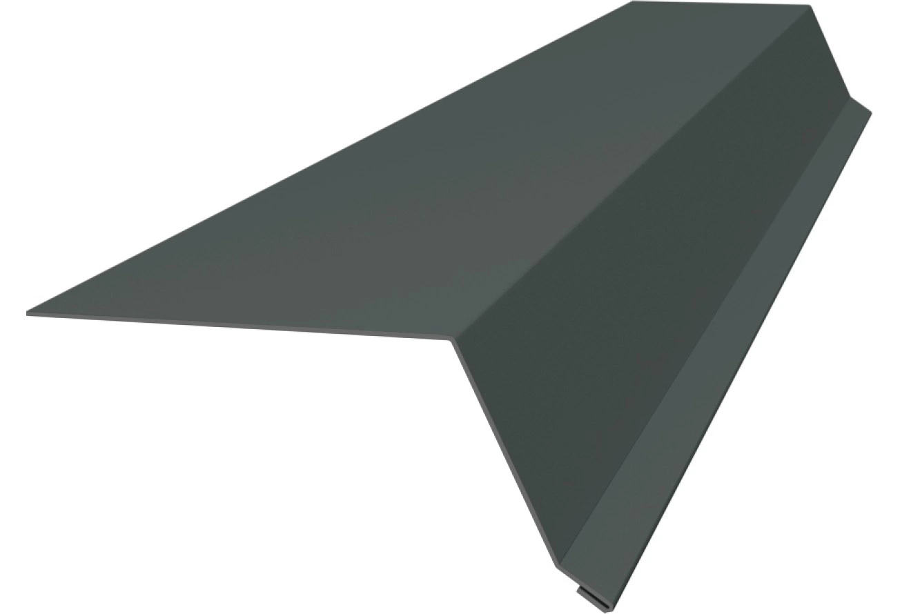 Планка капельник 100х55 Grand Line 0,45 ПЭ с пленкой RAL 7005 мышино-серый (3м)