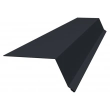 Планка капельник 100х55 Grand Line 0,45 ПЭ двухсторонний с пленкой RAL 7024 мокрый асфальт (3м)