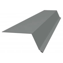 Планка капельник 100х55 Grand Line 0,5 Сатин с пленкой RAL 9006 бело-алюминиевый (3м)