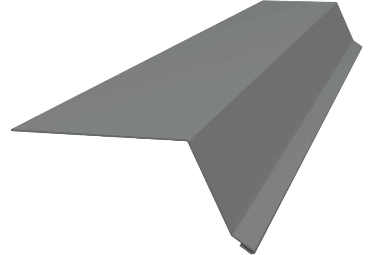 Планка капельник 100х55 Grand Line 0,7 ПЭ с пленкой RAL 7004 сигнальный серый (3м)