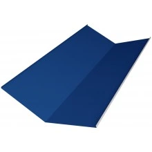 Планка ендовы нижней 300х300 Grand Line 0,4 ПЭ с пленкой RAL 5005 сигнальный синий (2м)