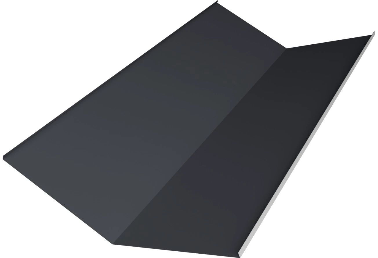 Планка ендовы нижней 300х300 Grand Line 0,45 Drap СТ RAL 7024 мокрый асфальт (2м)