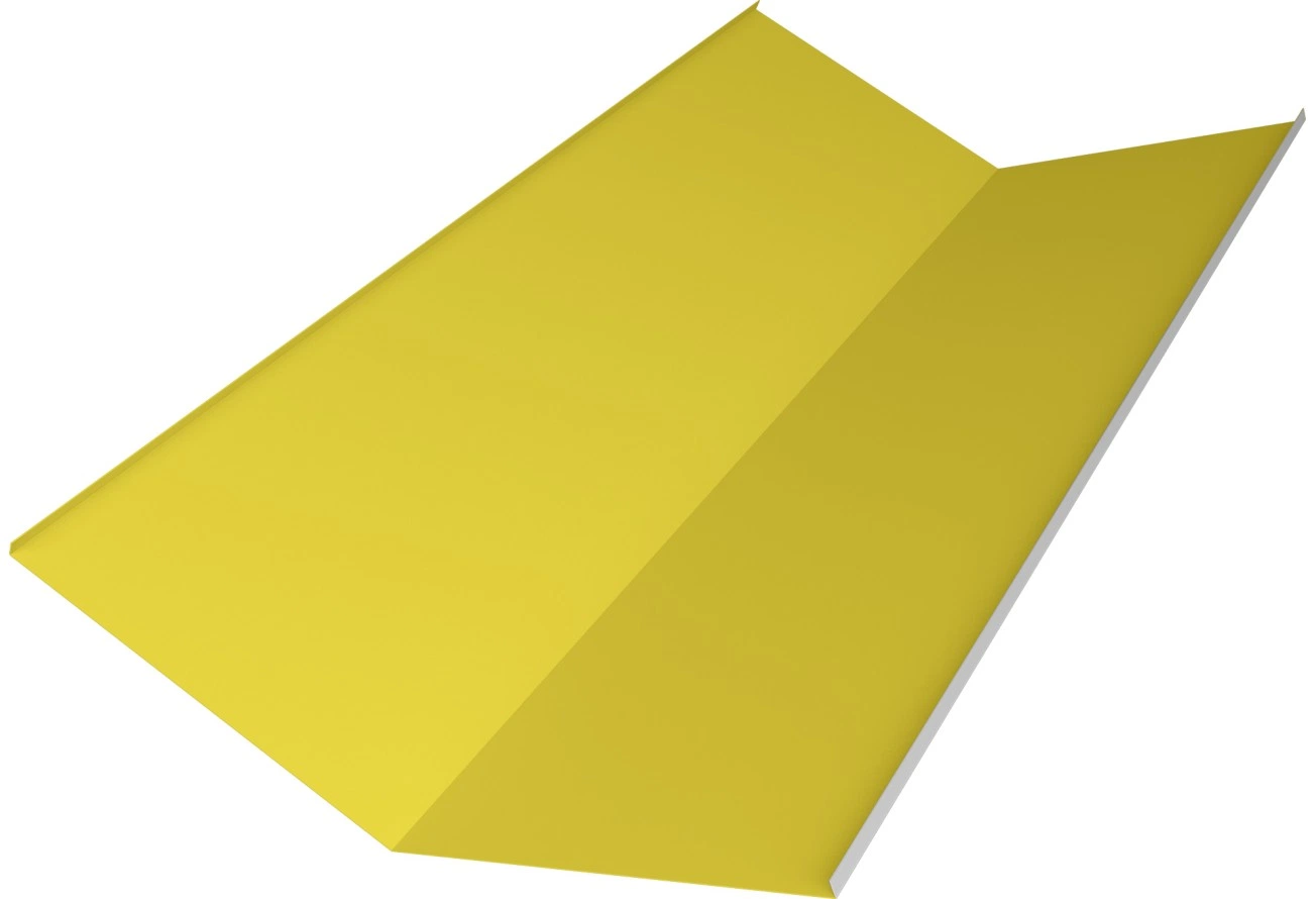 Планка ендовы нижней 300х300 Grand Line 0,45 ПЭ с пленкой RAL 1018 цинково-желтый (2м)