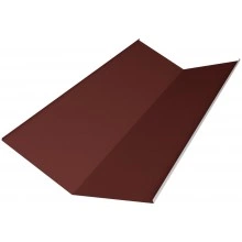 Планка ендовы нижней 300х300 Grand Line 0,45 ПЭ с пленкой RAL 3009 оксидно-красный (3м)