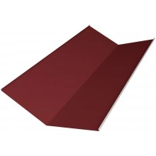 Планка ендовы нижней 300х300 Grand Line 0,45 ПЭ с пленкой RAL 3011 коричнево-красный (2м)