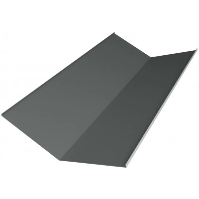 Планка ендовы нижней 300х300 Grand Line 0,45 ПЭ с пленкой RAL 7005 мышино-серый (3м) — 473607