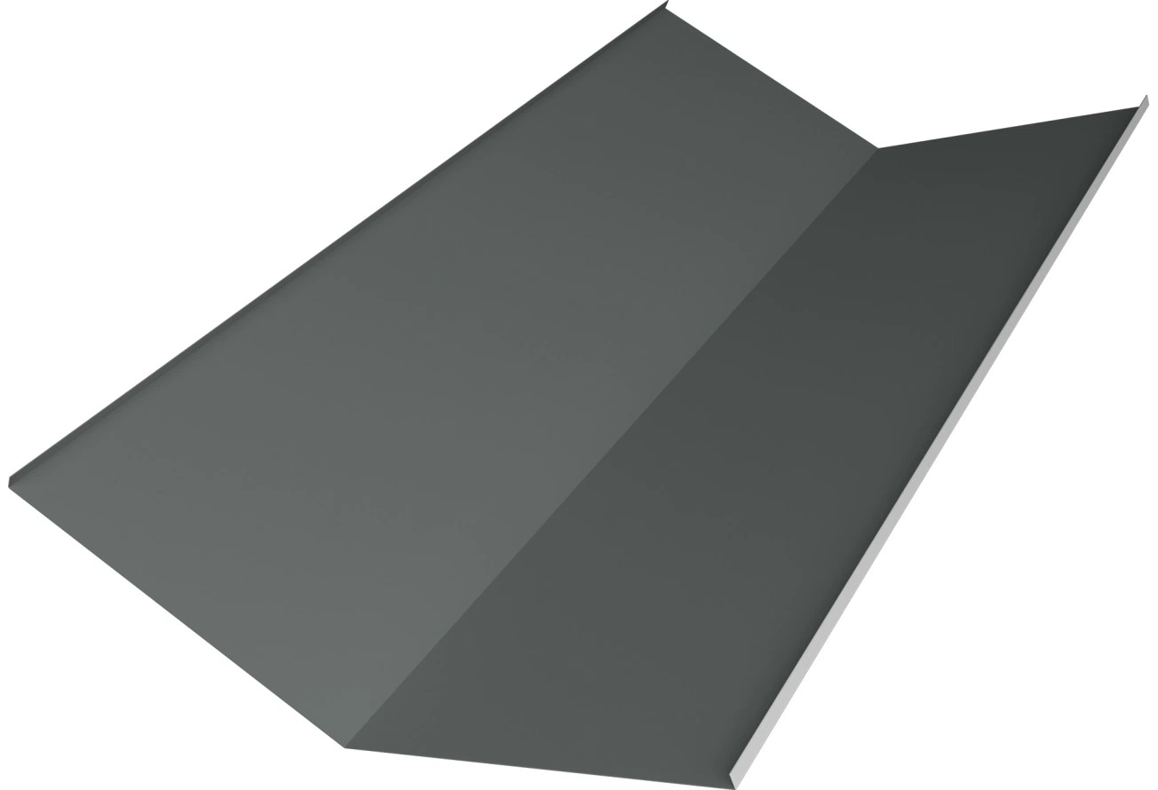 Планка ендовы нижней 300х300 Grand Line 0,45 ПЭ с пленкой RAL 7005 мышино-серый (3м)