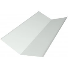 Планка ендовы нижней 300х300 Grand Line 0,45 ПЭ с пленкой RAL 9003 сигнальный белый (3м)