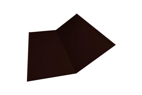 Планка ендовы нижней 300х300 Grand Line 0,5 GreenCoat Pural БТ матовый RR 32 темно-коричневый (RAL 8019 серо-коричневый) (3м)