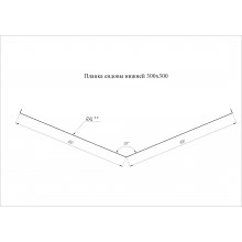 Планка ендовы нижней 300х300 Grand Line 0,5 GreenCoat Pural БТ матовый RR2H3 (RAL 7016 антрацитово-серый) (3м)