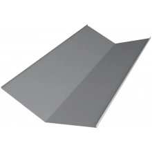 Планка ендовы нижней 300х300 Grand Line 0,7 ПЭ с пленкой RAL 7004 сигнальный серый (2м)