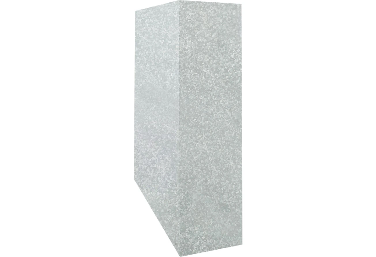 Скатный кожух для трубы Grand Line 850×200 мм, высоты 1040/1000 мм, 0,5 Zn
