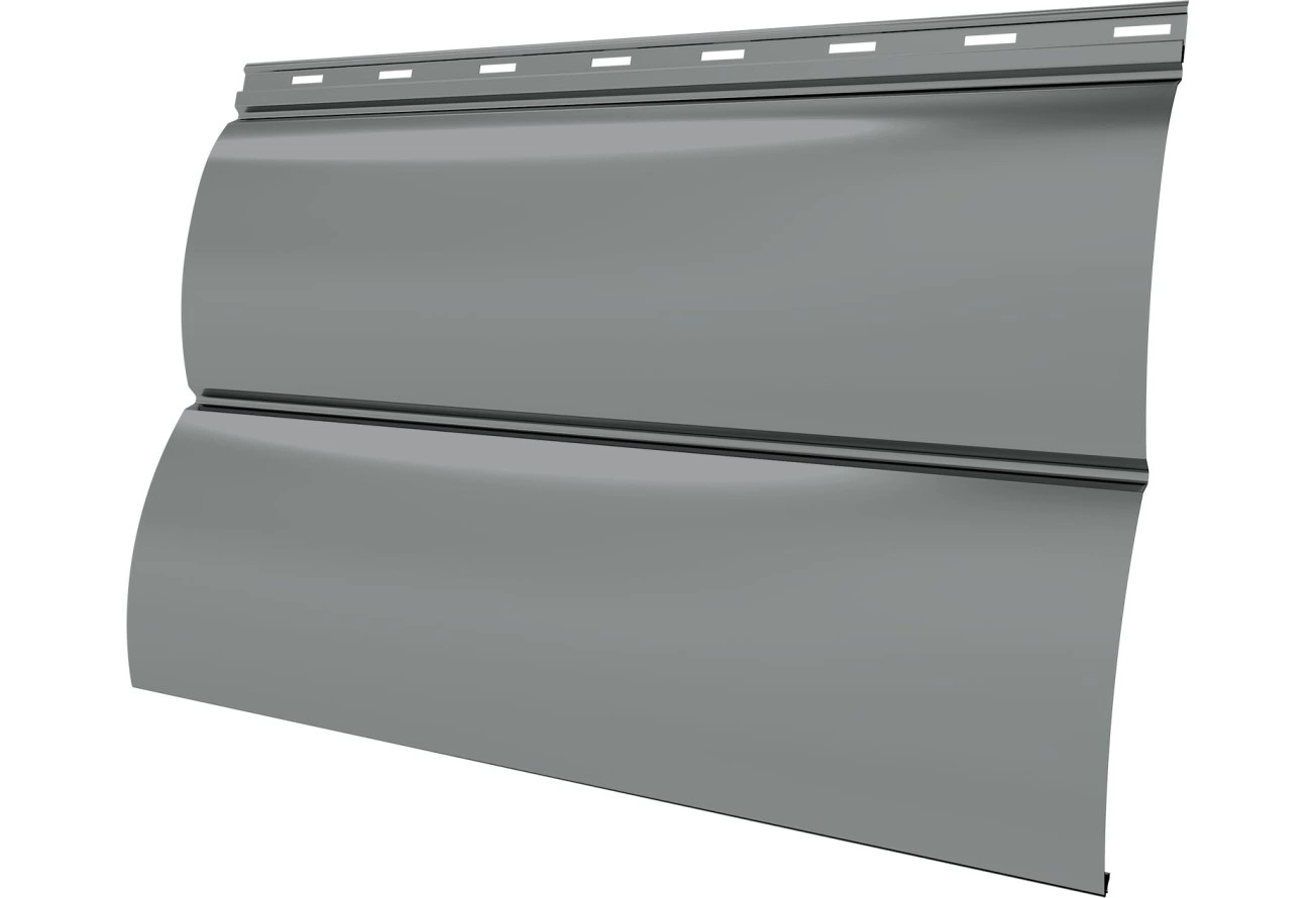 Сайдинг металлический Блок-хаус новый Grand Line 0,45 Drap ТХ с пленкой RAL 7004 сигнальный серый