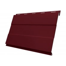Сайдинг металлический Вертикаль проф Grand Line 0,45 Drap ТХ с пленкой RAL 3005 красное вино