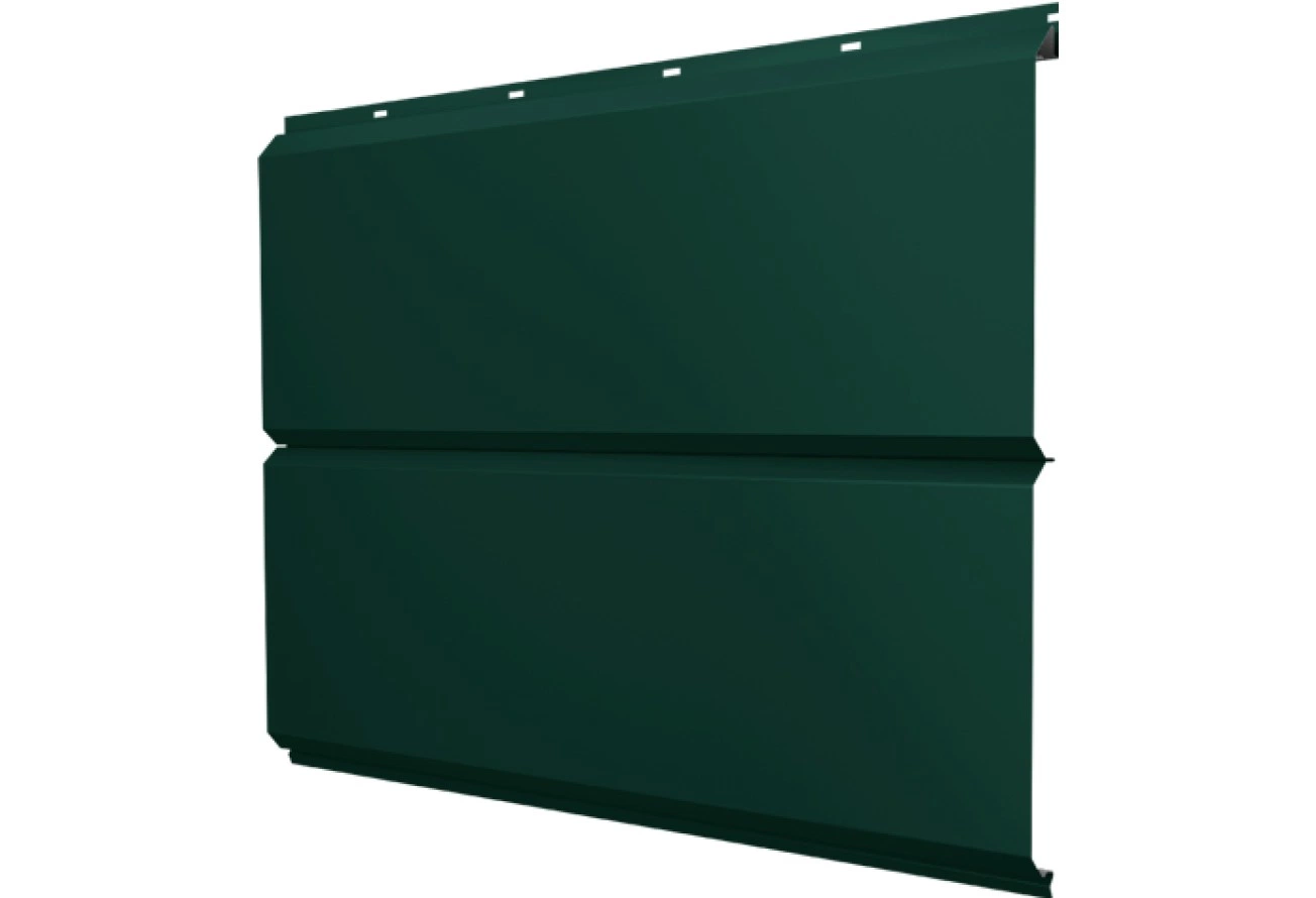 Сайдинг металлический ЭкоБрус новый Grand Line 0,45 Drap ТХ RAL 6005 зеленый мох