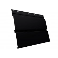 Сайдинг металлический Квадро Брус в01 Grand Line 0,45 Drap ТХ с пленкой RAL 9005 черный