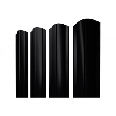 Штакетник Круглый фигурный Grand Line 0,45 Drap ТХ RAL 9005 черный — 480349 Штакетник Круглый фигурный Grand Line 0,45 Drap ТХ RAL 9005 черный — 480349