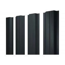 Штакетник П-образный A с прямым резом Grand Line 0,45 Drap ТХ RAL 7016 антрацитово-серый