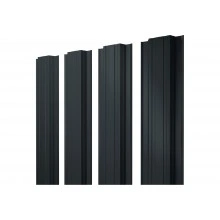 Штакетник Прямоугольный с прямым резом Grand Line 0,45 Drap ТХ RAL 7016 антрацитово-серый