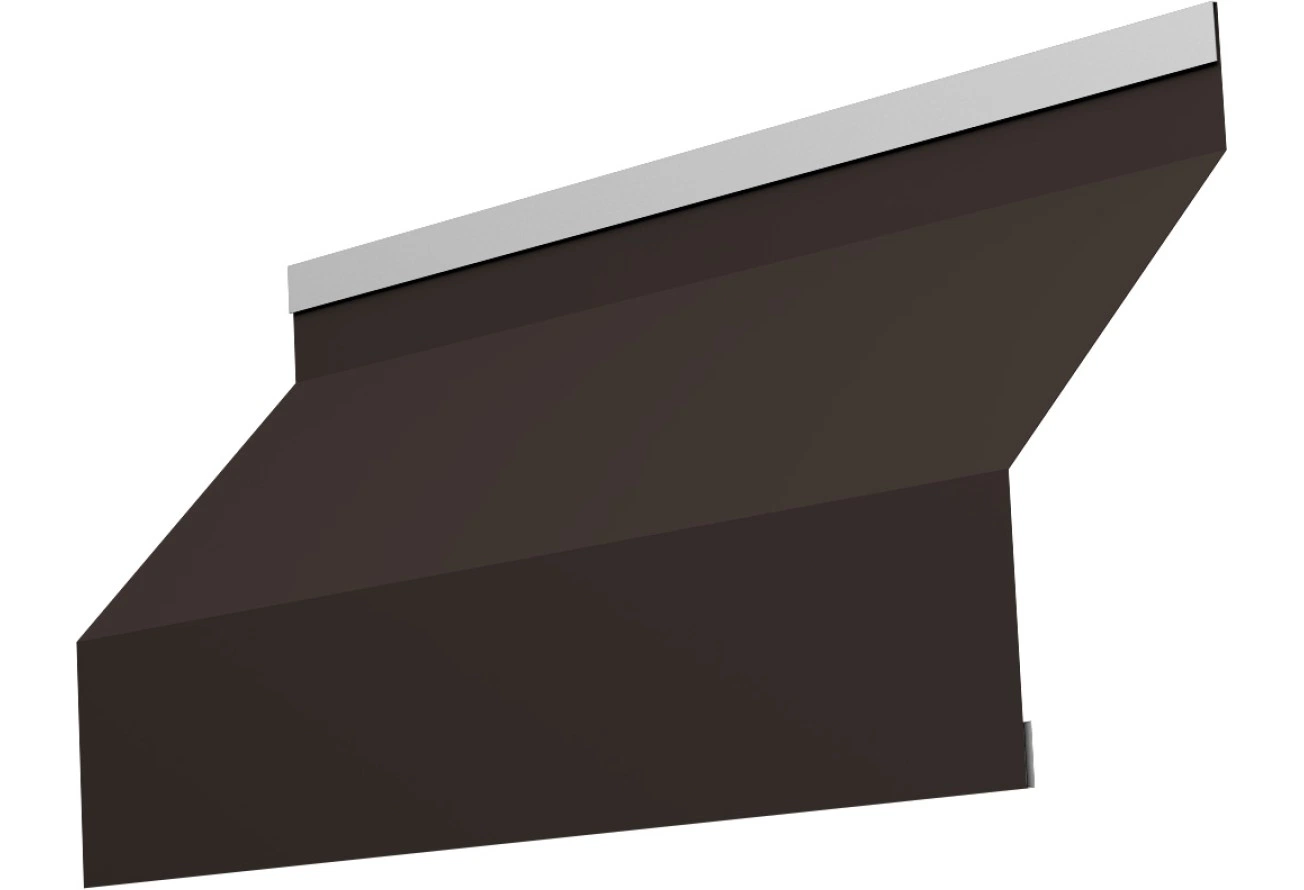 Ламель забора жалюзи Милан новый Grand Line 0,5 Rooftop Бархат с пленкой RR 32 темно-коричневый