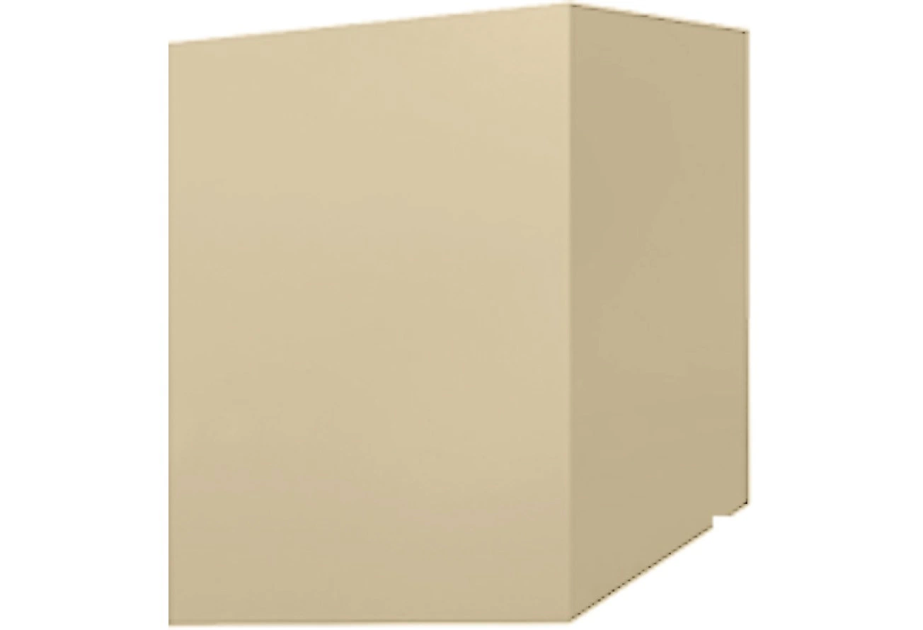 Скатный кожух для трубы Grand Line 420×420 мм, высоты 1040/820 мм, 0,45 ПЭ RAL 1015 светлая слоновая кость