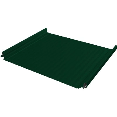 Кликфальц Про Гофр Grand Line 0,45 Drap СТ с пленкой на замках RAL 6005 зеленый мох — 484349