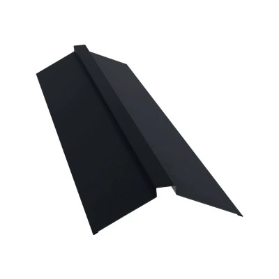 Планка плоского конька 150х40х150 Grand Line 0,45 Drap ТХ RAL 7024 мокрый асфальт (3м) — 487634