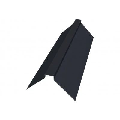 Планка плоского конька 175х50х175 Grand Line 0,5 PurPro матовый RAL 7024 мокрый асфальт (3м) — 488052 Планка плоского конька 175х50х175 Grand Line 0,5 PurPro матовый RAL 7024 мокрый асфальт (3м) — 488052