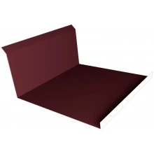 Планка примыкания нижняя 20х122х260х15 Grand Line 0,45 Drap RAL 3005 красное вино (3м)