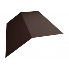 Планка плоского конька 190х190 Grand Line 0,45 Drap ТХ RAL 8017 шоколад (2м)